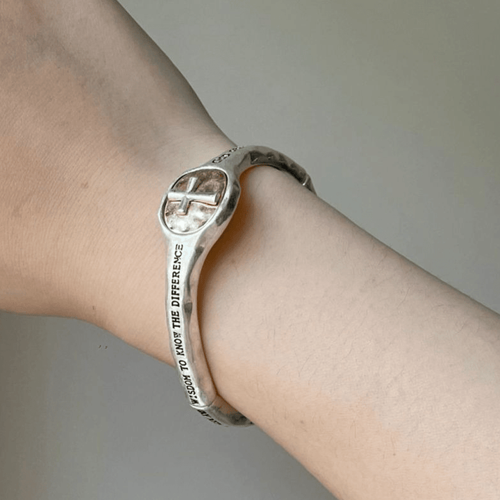 God's Gift Vintage Prayer Engraved Cross Bracelet - image 2
