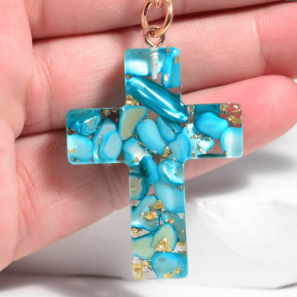 Christianartworkshop 6 Fresh Style Color Resin Butterfly Cross Keychain - image 7