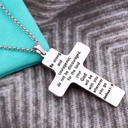 Sport Style Football Pray for Blessings Cross Necklace - image 3