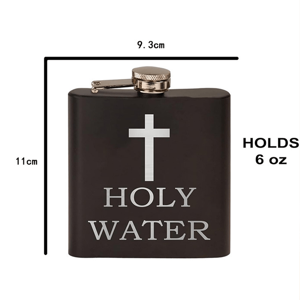 Christianartworkshop Black Holy Water Portable Alcohol Drinking Flask - image 6