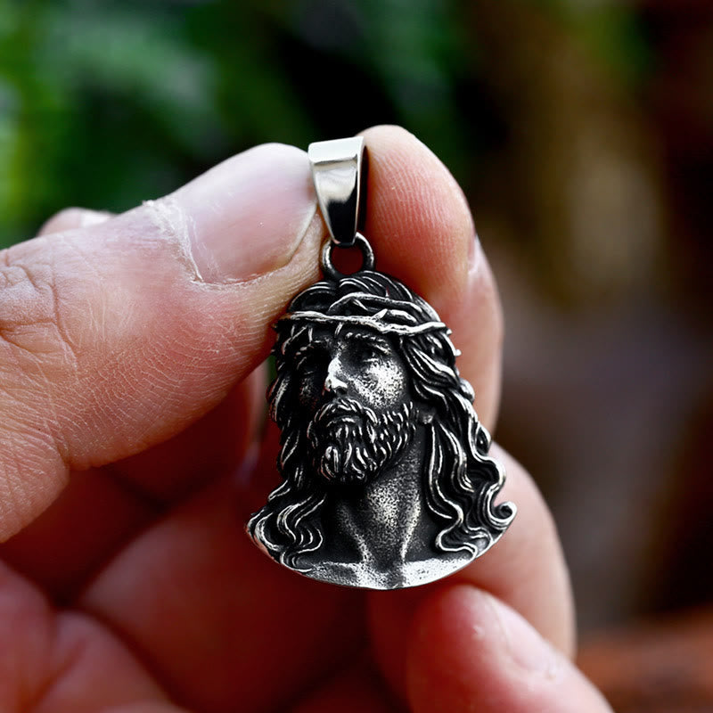 Classic Style Crafted Jesus Crown of Thorns Pendant Necklace - image 4