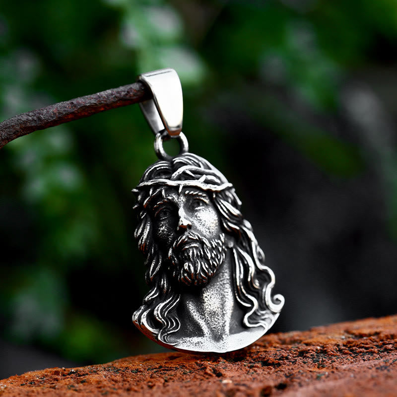 Classic Style Crafted Jesus Crown of Thorns Pendant Necklace - image 2