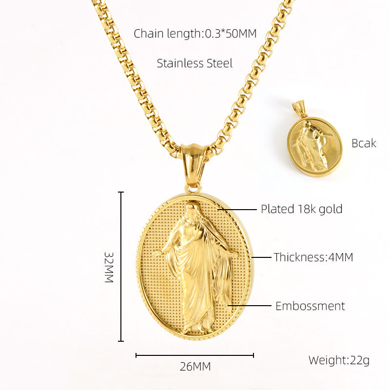 11 Retro Style Classic Icon Bless Pendant Necklace - Jesus - image 10