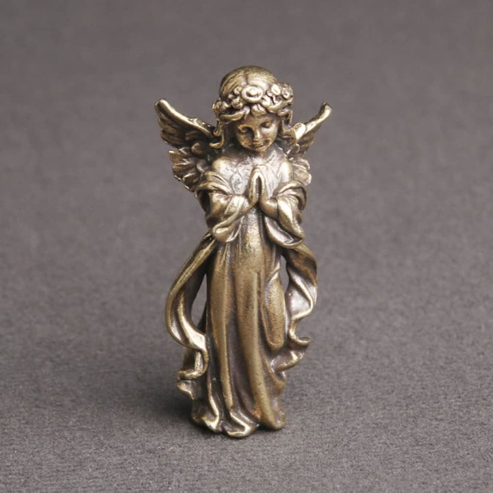Christian Art Retro Style Brass Stereoscopic Bronze Guardian Angel Desktop Decorations Ornament - image 2