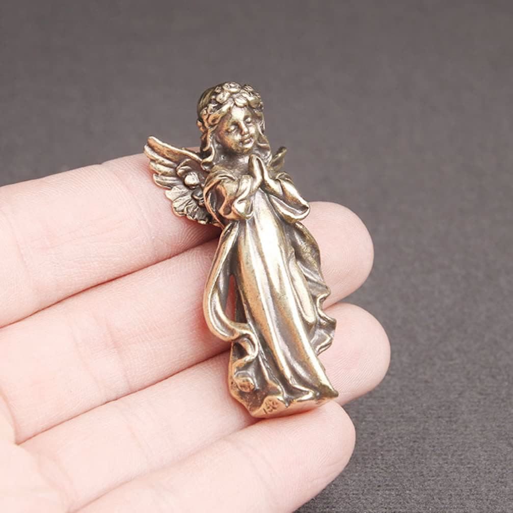Christian Art Retro Style Brass Stereoscopic Bronze Guardian Angel Desktop Decorations Ornament - image 6