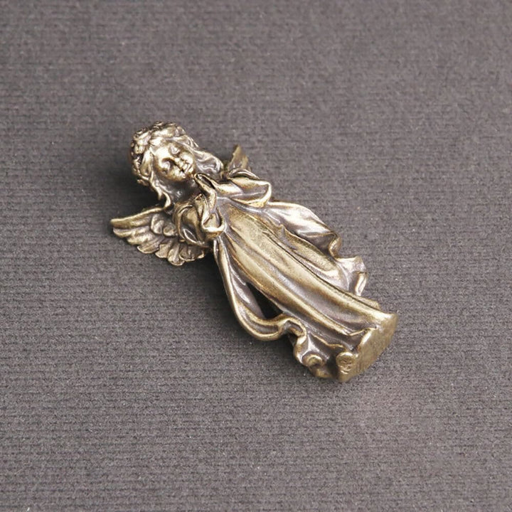 Christian Art Retro Style Brass Stereoscopic Bronze Guardian Angel Desktop Decorations Ornament - image 7