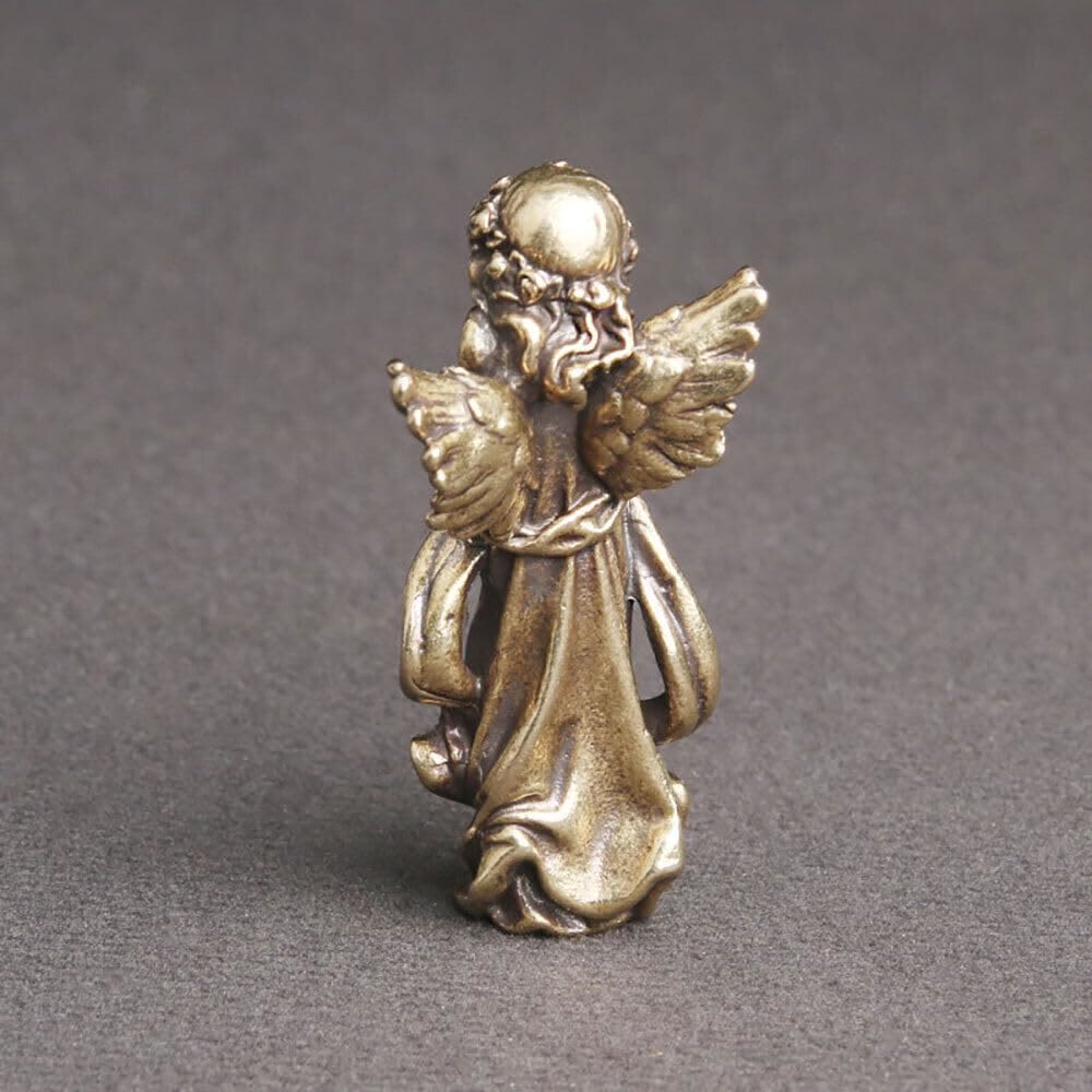 Christian Art Retro Style Brass Stereoscopic Bronze Guardian Angel Desktop Decorations Ornament - image 5
