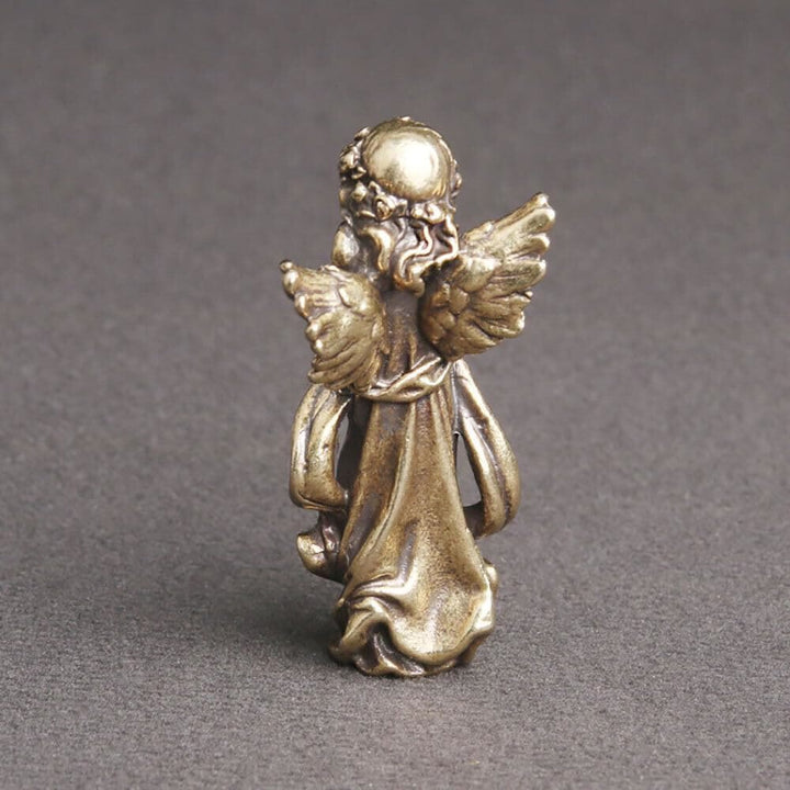 Christian Art Retro Style Brass Stereoscopic Bronze Guardian Angel Desktop Decorations Ornament - image 5