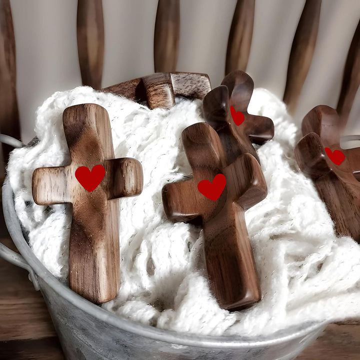 Modern Style Walnut Multicolor Thumb Cross Praying Handle Ornaments - image 6