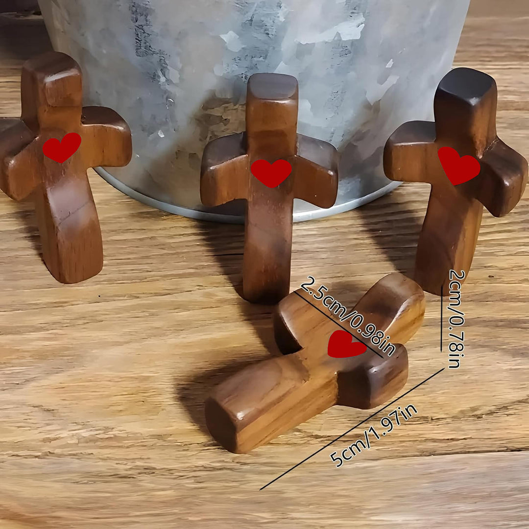 Modern Style Walnut Multicolor Thumb Cross Praying Handle Ornaments - image 9