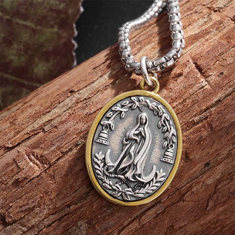 Christian Art Retro Style Our Lady of Guadalupe Madal Alloy Necklace - Our Lady of Guadalupe - image 1