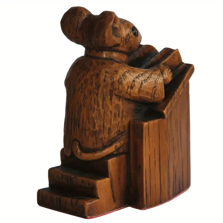 Christian Art Rustic Vintage Style Brown Resin Church Mice Stereoscopic Desktop Ornaments - image 5