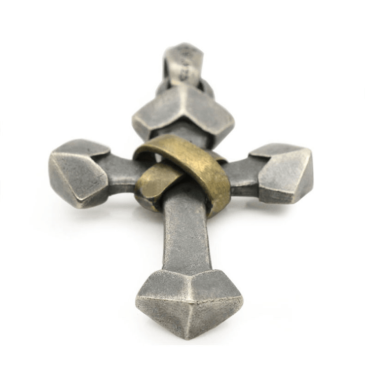 Christianartworkshop 925 Sterling Silver Retro Style Heavy Metal Cross Pendant Necklace - image 7