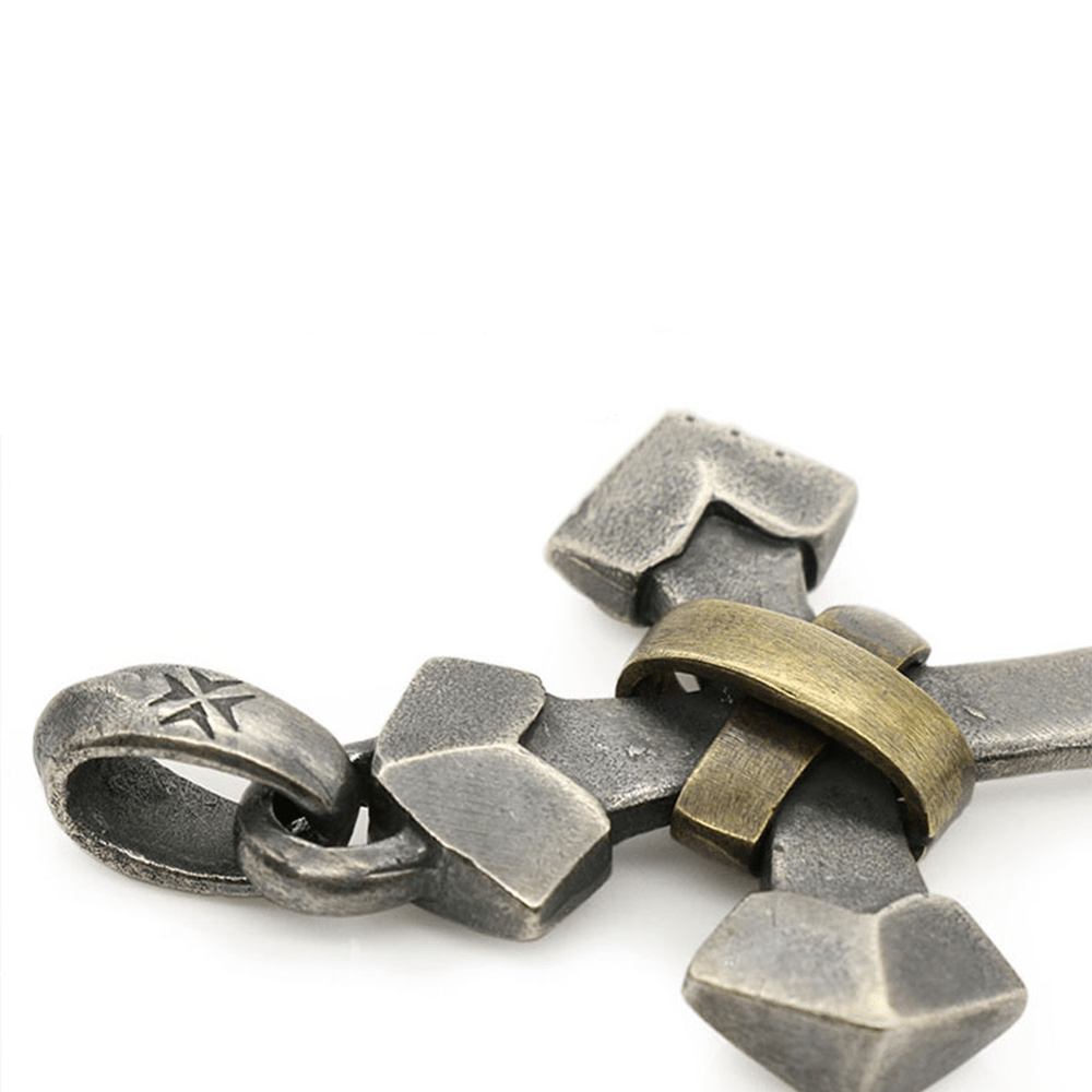Christianartworkshop 925 Sterling Silver Retro Style Heavy Metal Cross Pendant Necklace - image 5