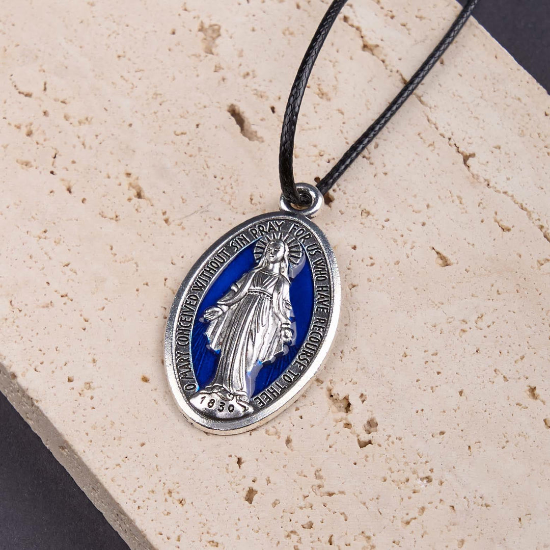 Classic Style Miraculous Medal of Our Lady Pendant Necklace - Miraculous Medal - image 0