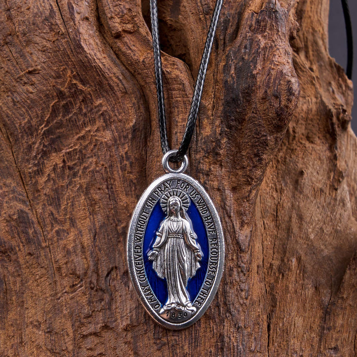 Classic Style Miraculous Medal of Our Lady Pendant Necklace - image 4