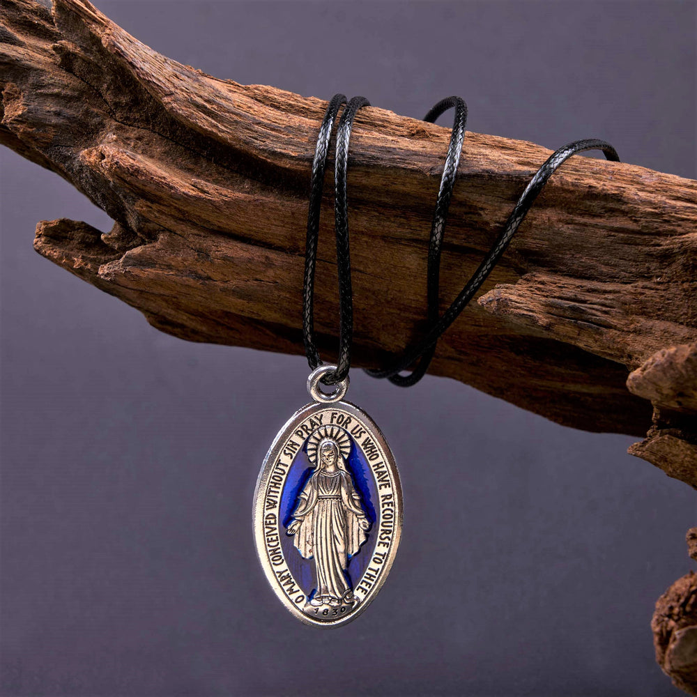 Classic Style Miraculous Medal of Our Lady Pendant Necklace - image 2