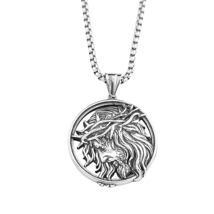 Retro Punk Style Crown of Thorns of Jesus Pendant Necklace - image 5