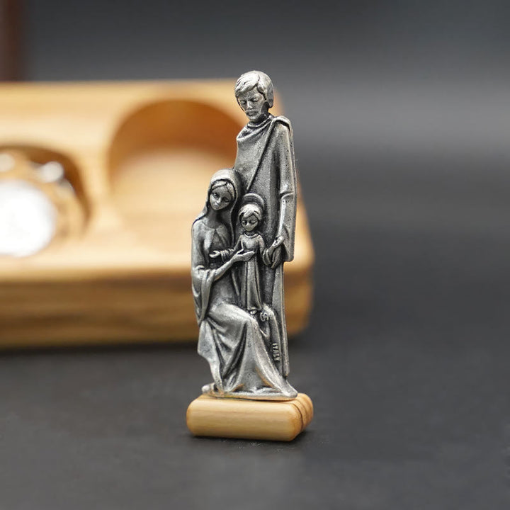 Handmade Religious Devotional Olive Wood Holy Family Rosary Set - image 5