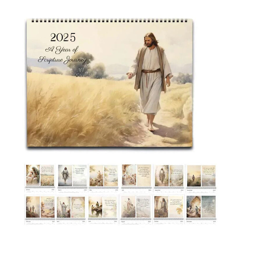 2025 Jesus Christ A Year of Scripture Journey Desk Wall Calendar Ornaments - image 2