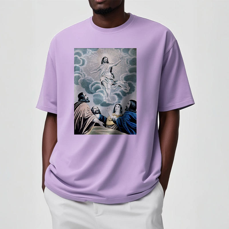 Christianartworkshop Classic Style The Ascension Short Sleeve Washed T-shirt - image 15