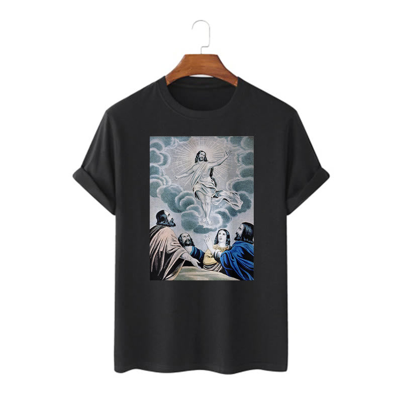 Christianartworkshop Classic Style The Ascension Short Sleeve Washed T-shirt - Black - 2XL - image 1