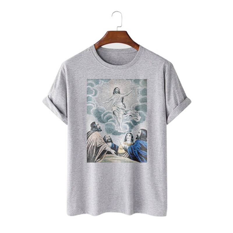 Christianartworkshop Classic Style The Ascension Short Sleeve T-shirt - Grey - 2XL - image 19
