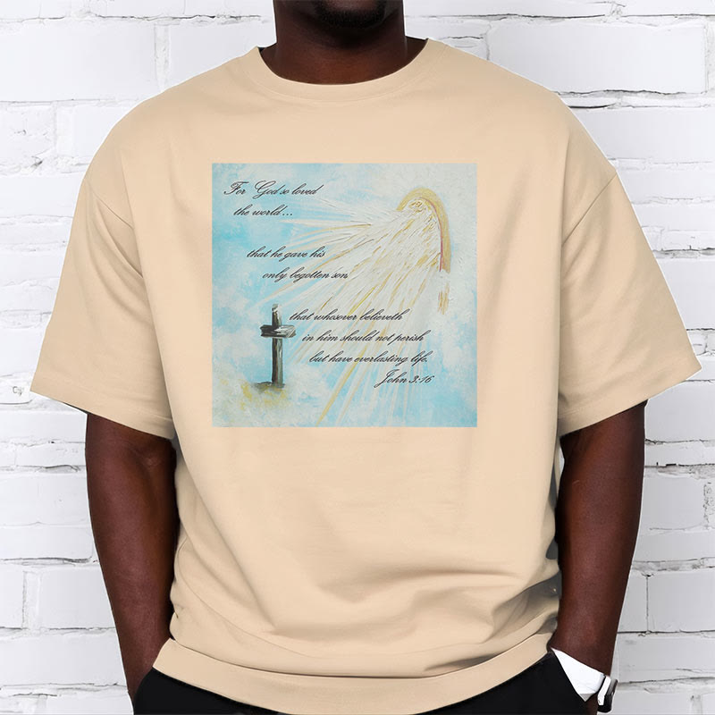 Christianartworkshop Classic Style For God so Loved the World  Short Sleeve T-shirt - image 9