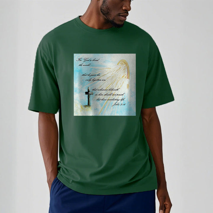 Christianartworkshop Classic Style For God so Loved the World  Short Sleeve T-shirt - image 12
