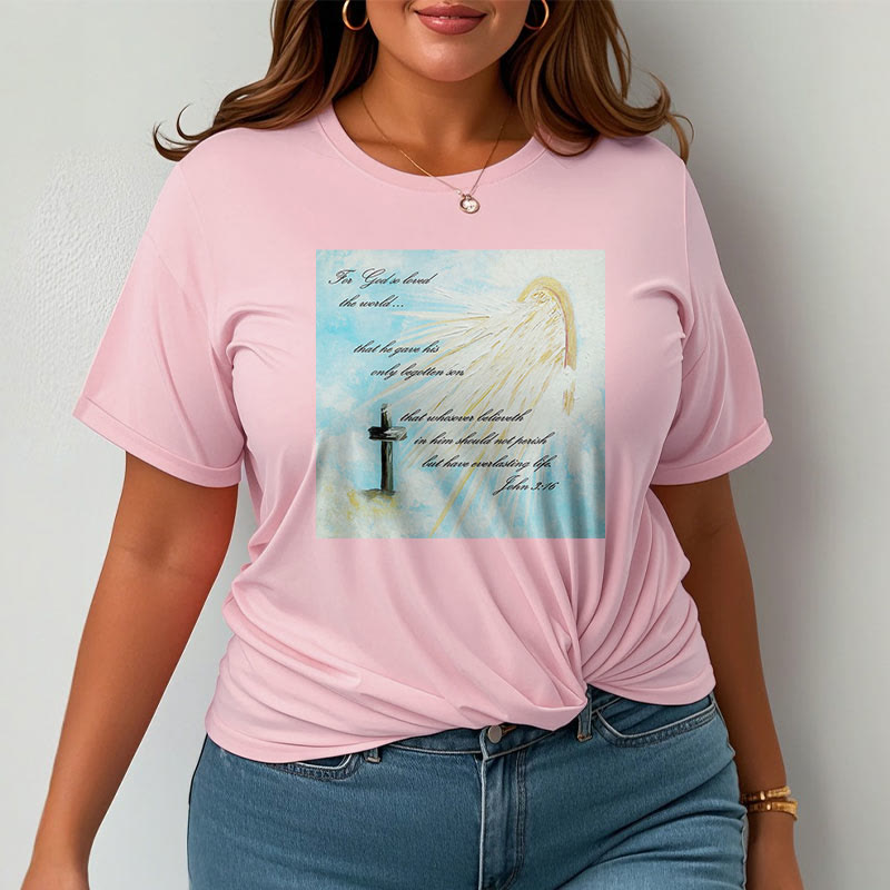 Christianartworkshop Classic Style For God so Loved the World  Short Sleeve T-shirt - image 16
