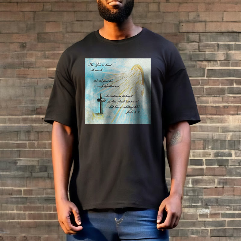 Christianartworkshop Classic Style For God so Loved the World  Short Sleeve T-shirt - image 6