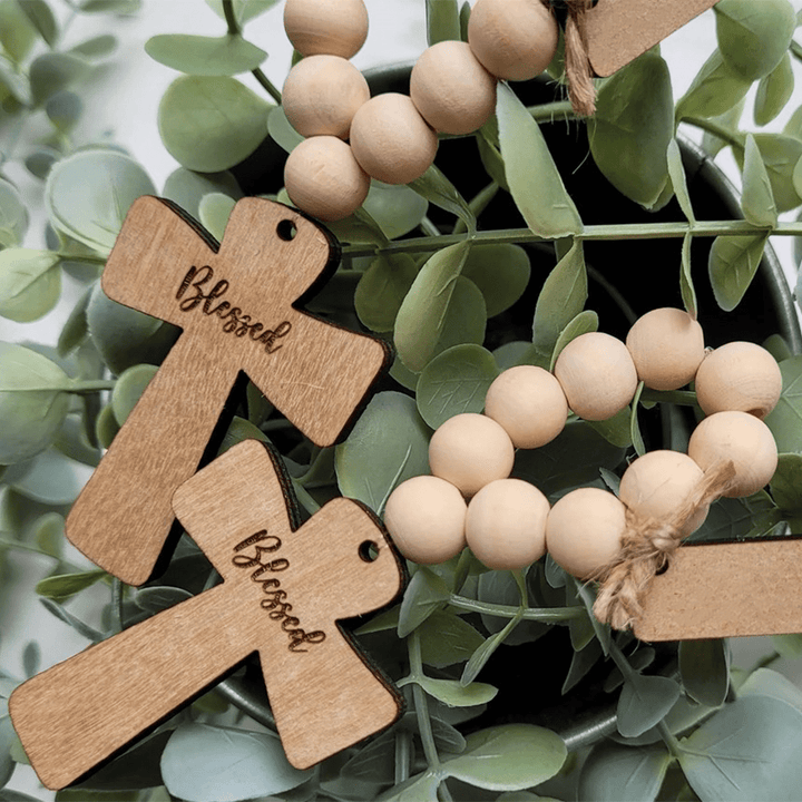 Multi-purpose Wooden Finger Pocket Rosary for Baptism Pray Festival Decor - image 4