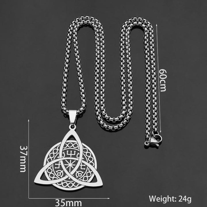 Christian Art Minimalist Style Triquetra Stainless Steel Pendant Necklace - image 4