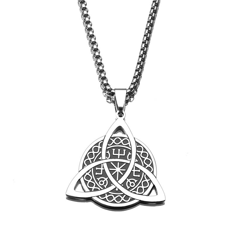 Christian Art Minimalist Style Triquetra Stainless Steel Pendant Necklace - image 5