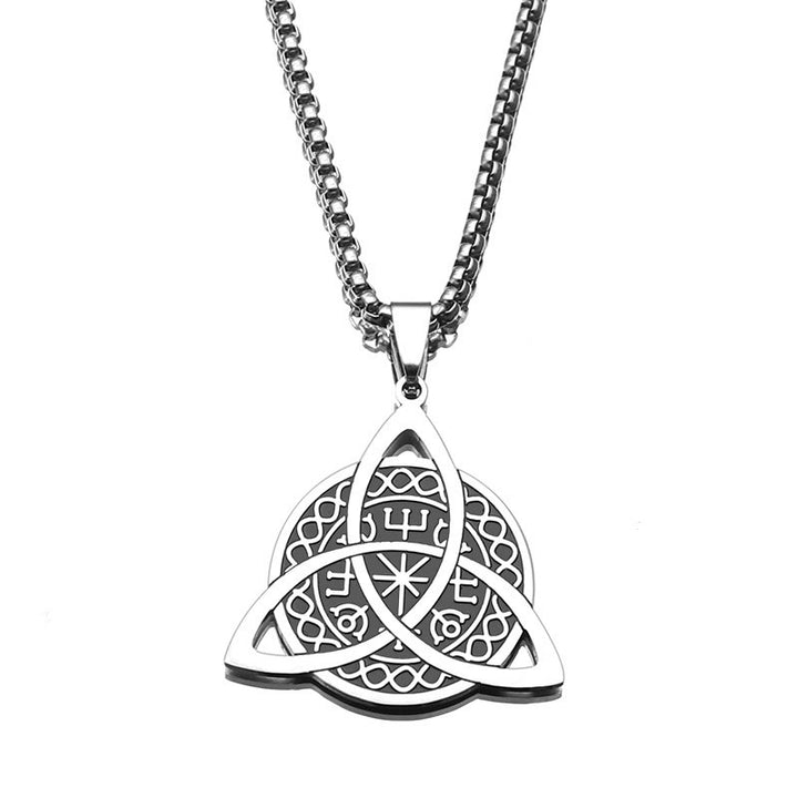 Christian Art Minimalist Style Triquetra Stainless Steel Pendant Necklace - image 5