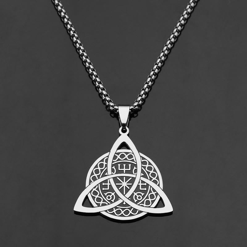 Christian Art Minimalist Style Triquetra Stainless Steel Pendant Necklace - image 2