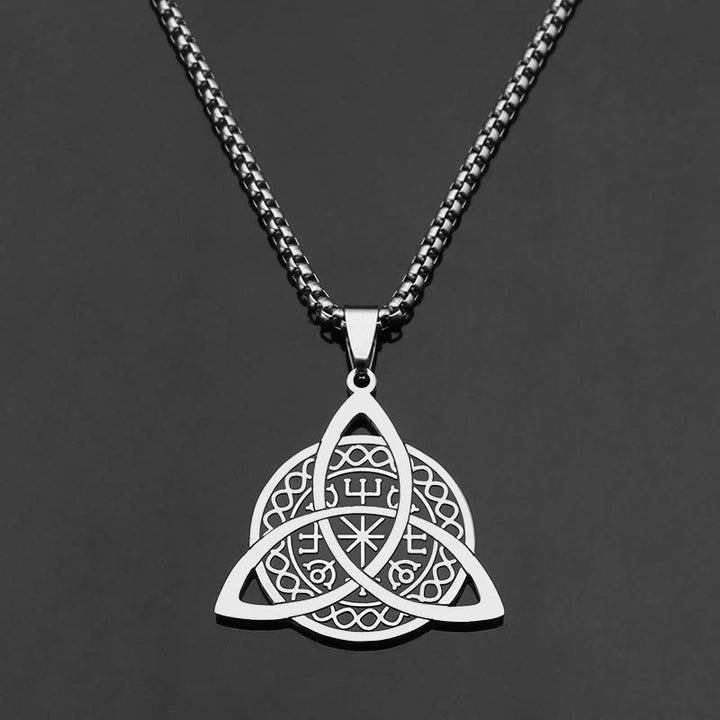 Christian Art Minimalist Style Triquetra Stainless Steel Pendant Necklace - image 2