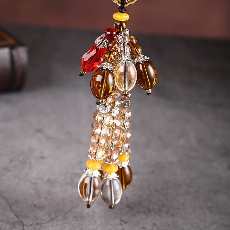 Christianartworkshop Modern Style Car Pendant Crafted Crucifix Crystal Tassels Car Hanging Ornaments  - image 9