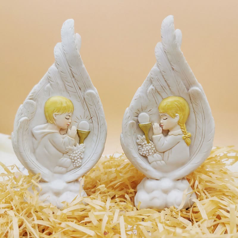 Christianartworkshop Realistic Style Resin Baptism of the Holy Family Desktop Decorations Ornament - Praying Girl - image 3