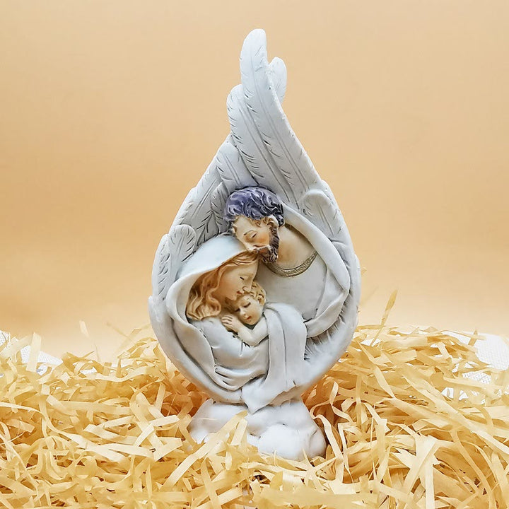 Christianartworkshop Realistic Style Resin Baptism of the Holy Family Desktop Decorations Ornament - Holy Family - image 0