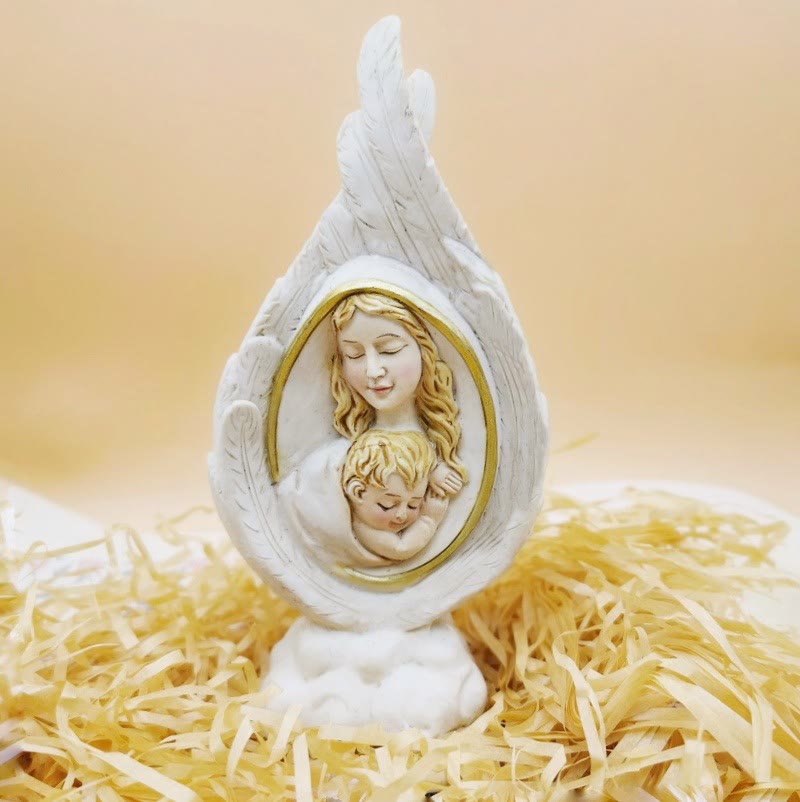 Christianartworkshop Realistic Style Resin Baptism of the Holy Family Desktop Decorations Ornament - Madonna and Child - image 2
