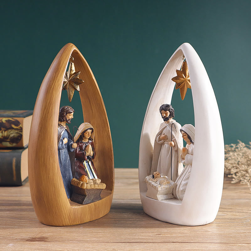Christian Art Refined Style Resin Nativity Desktop Decorations Ornament - image 2