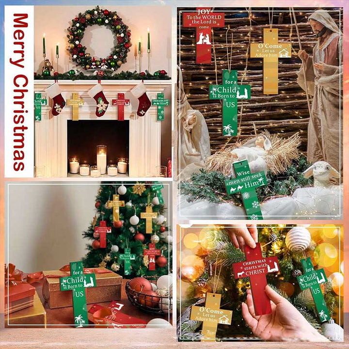 Modern Style Cross Shaped Love Jesus Christmas Faith-Inspired Hanging Ornaments - image 6