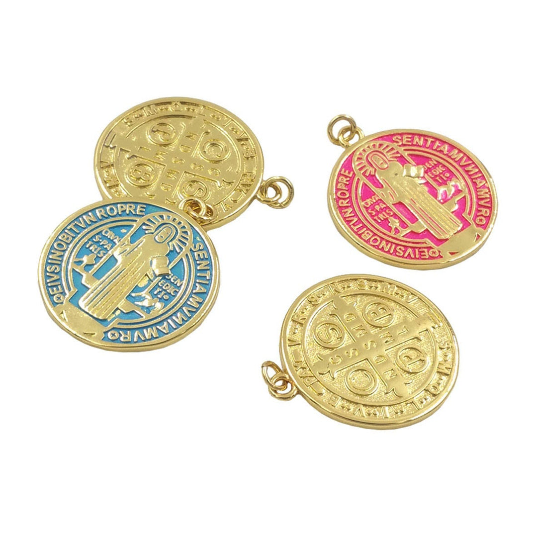 Refined Style St. Benedict Gold Plated Brass Pendant Necklace - image 8