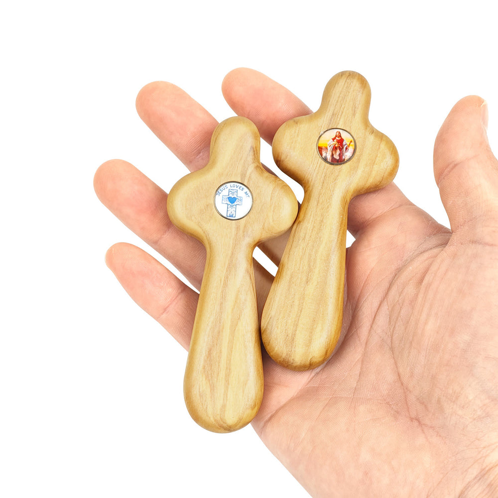 Creative Style Olive Wood Handheld Cross Prayer Tool - image 2