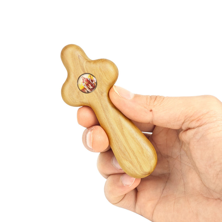 Creative Style Olive Wood Handheld Cross Prayer Tool - image 5