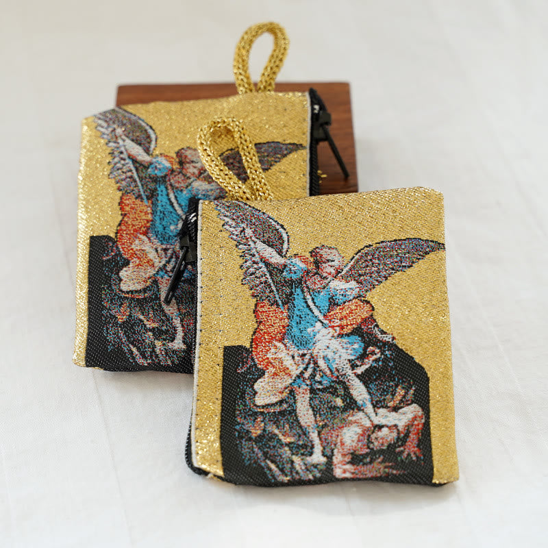Retro Classic Style Holy Saint Icon Cotton Double-sided Pattern Jewelry Pouches - Style K - image 14