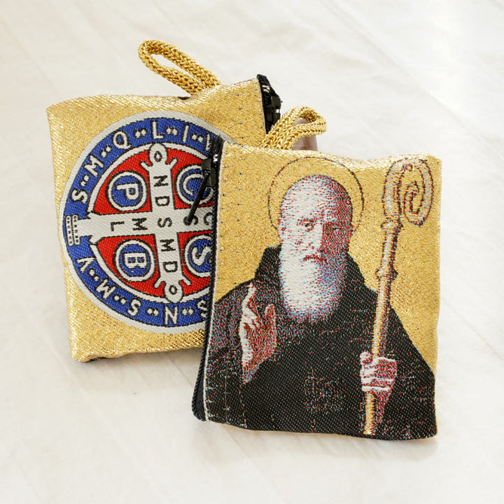 Retro Classic Style Holy Saint Icon Cotton Double-sided Pattern Jewelry Pouches - Style E - image 8