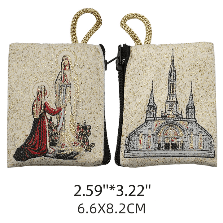 Retro Classic Style Holy Saint Icon Cotton Double-sided Pattern Jewelry Pouches - Style I - image 12