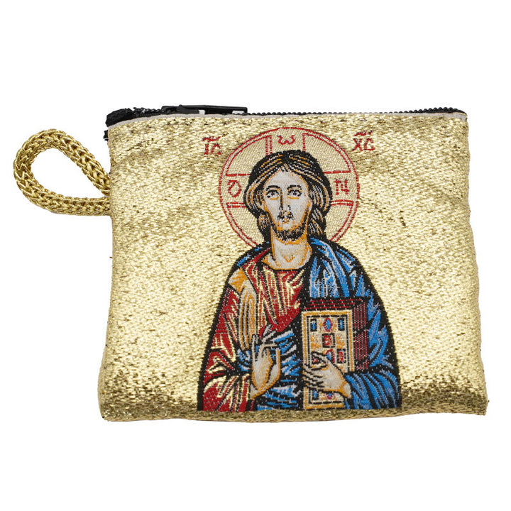 Retro Classic Style Holy Saint Icon Cotton Double-sided Pattern Jewelry Pouches - Style C - image 6